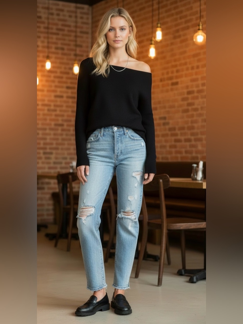 LEVI’S 501 Blue Distressed Jeans